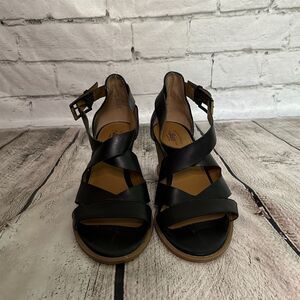 G.H. Bass & Co. Black Renae Wedge Sandals, Size 6